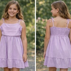 Lavender Sleeveless Kids Dress